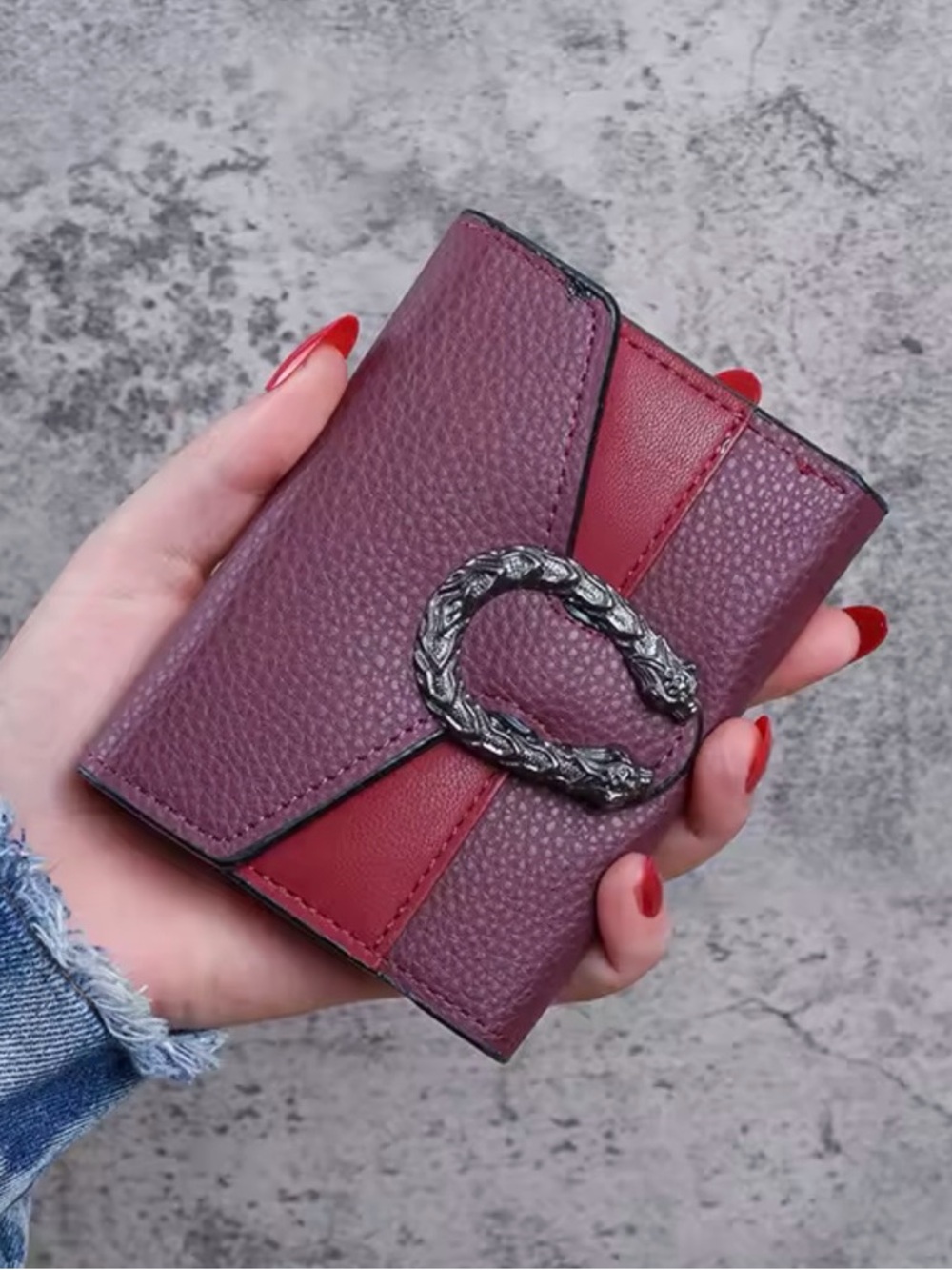Kohl's Two-Tone Burgundy and Deep Red Women's Wallet